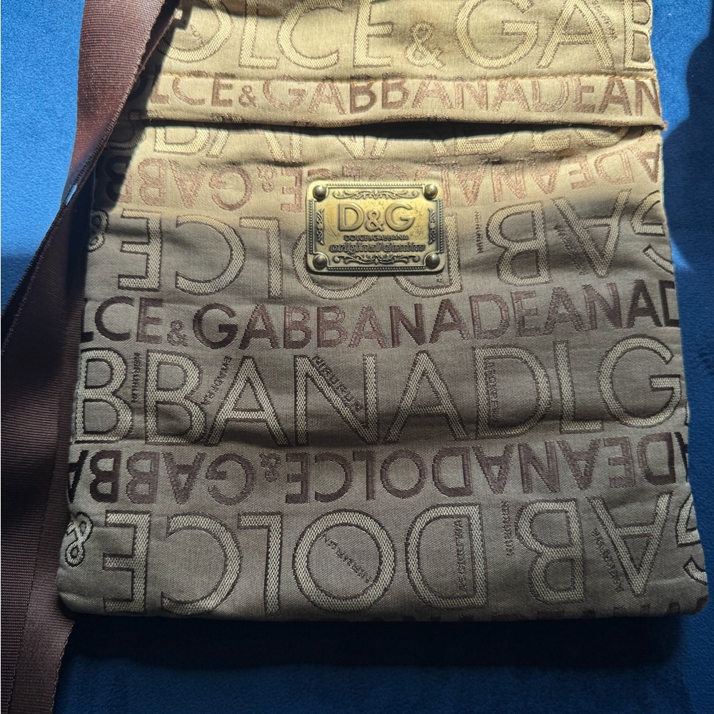 Dolce & Gabbana Brown Logo Messenger Bag